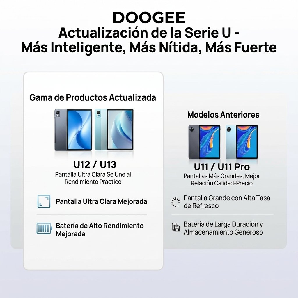Tablet DOOGEE U12 VIP con Android 16, pantalla de 12 pulgadas, 24 GB de RAM + 128 GB de almacenamiento ampliable hasta 2 TB, Gemini AI, teclado y l??piz incluidos, bater??a de 9000 mAh con carga de 18 W, c??maras de 13 MP + 8 MP, tablet infantil con procesador Octa-Core, Widevine L1, OTG y Face ID. - Image 4